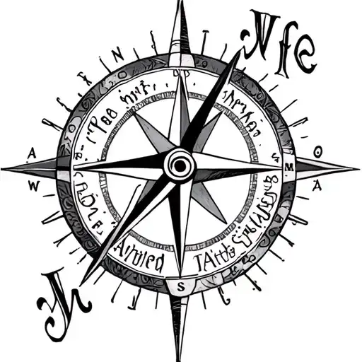 Wife's Name Morghan And Compass Surrounded