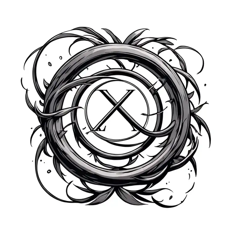 Roman Numeral Infinity Hoop