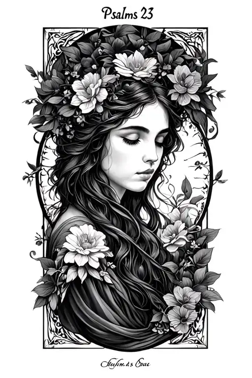 Psalms 23 Feminine Visual Representation