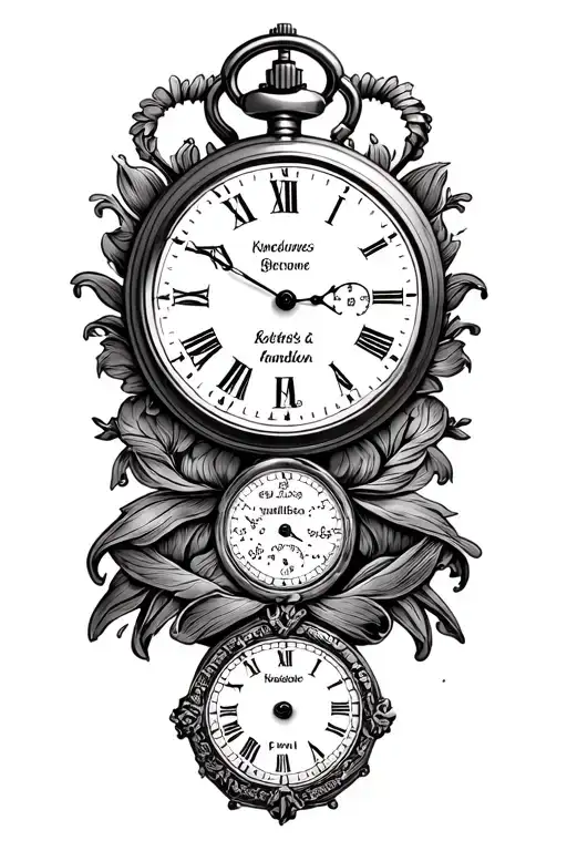 Pocketwatch That Includes Names And Birth Dates Of Two People Arranged