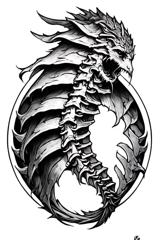 Lord Of The Rings Spine Tattoo Design Idea