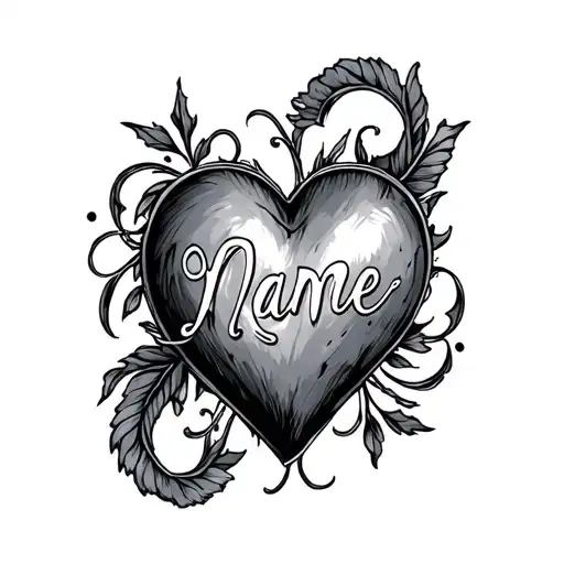 Name Inside A Heart