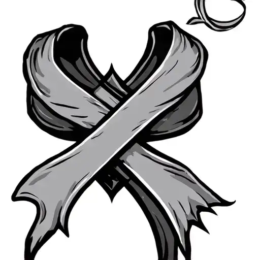 Cross With Ribbon