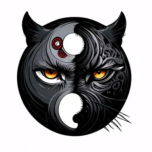 Black Panther One Eye Sharingan Eye Other Eye Ying Yang