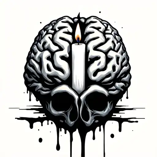 Melted Brain With Candle Wick
