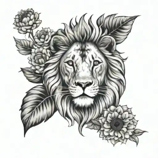 Lion & Sunflowers Lilly