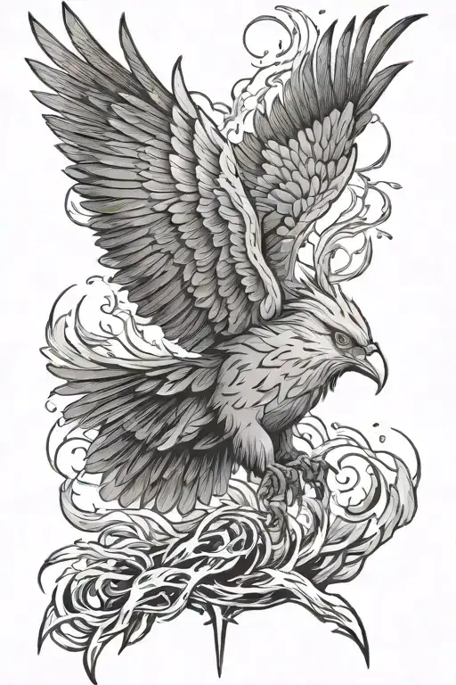 Thunder Bird With Lightning