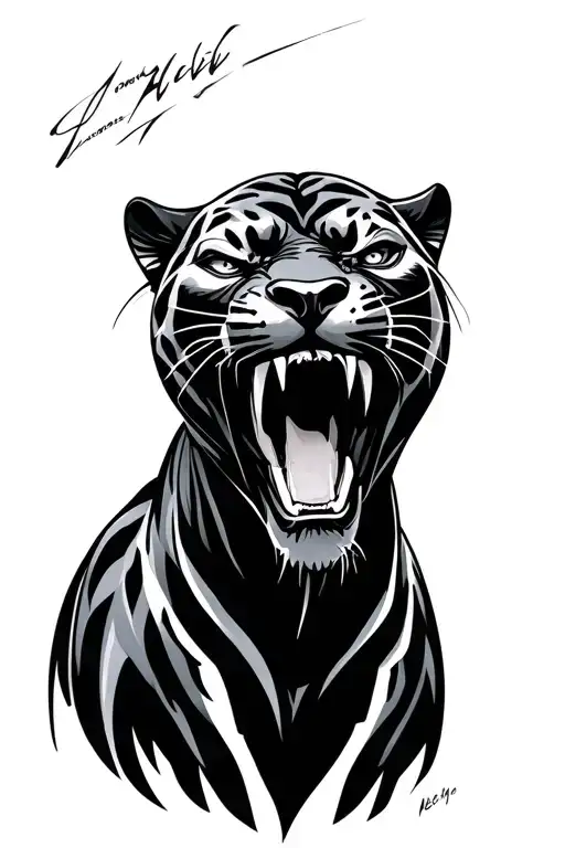 Black Panther Roaring
