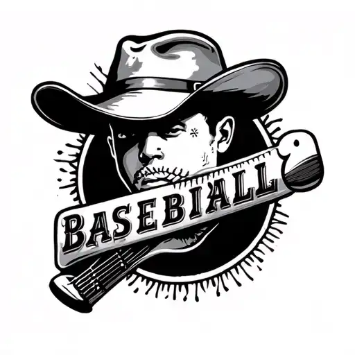 Baseball And Country Music Theme Shoulder