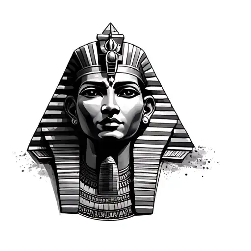Pharaon Face Within Pyramids