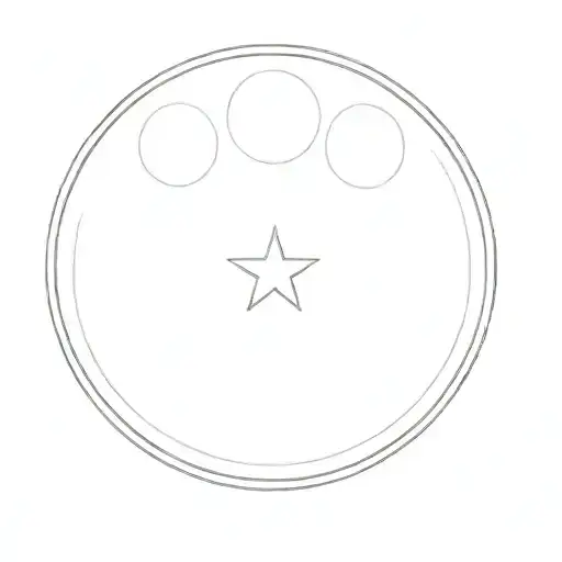 An Orange Ball With A Star On It