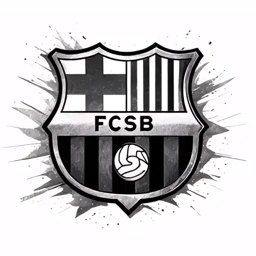 Leon Tattoo With Fc Barcelona And Messi Shield