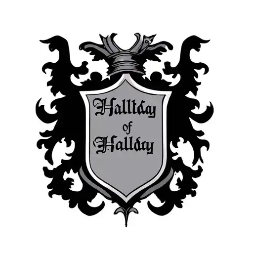 Coat Of Arms Bearing Halliday Name