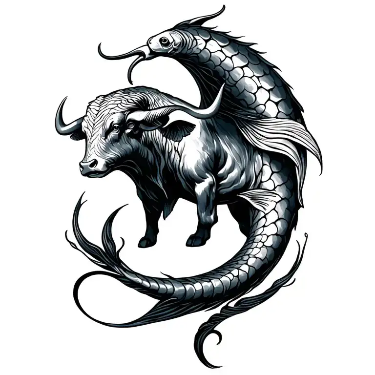 Pisces And Taurus Bull