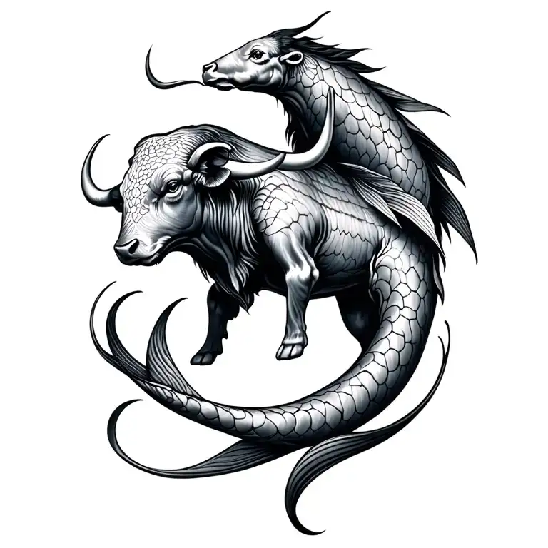 Pisces And Taurus Bull