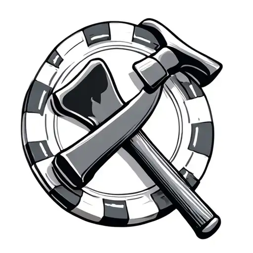 Hammer And Casino Chip