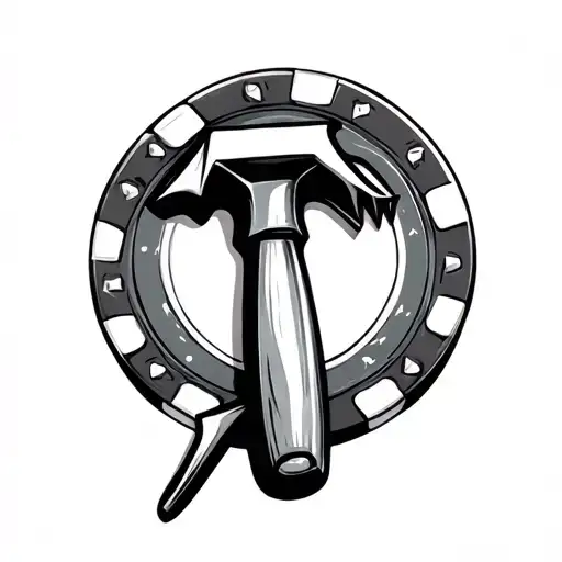 Roofing Hammer And Casino Chip