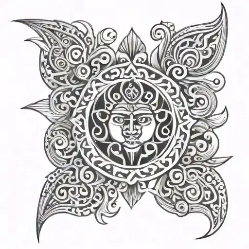 Thai Tribal Tattoo Mix With Irish Tribal Tattoo Design