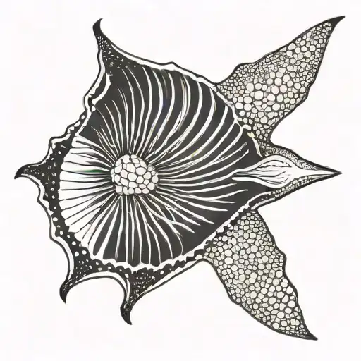 Scallop Shell Stingray Swimming