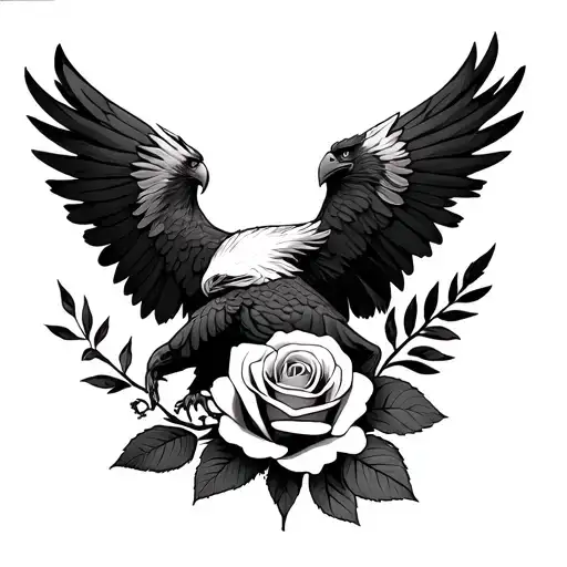 Eagle And Rose
