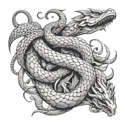 Medus Snakes Wrapping Around Posidon Triton