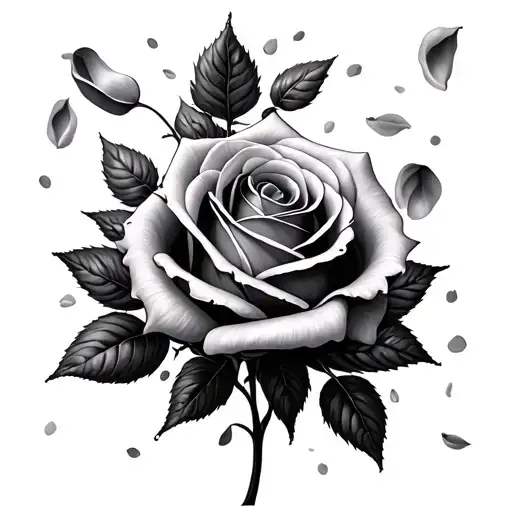 Rose Petals Falling With Names On Them