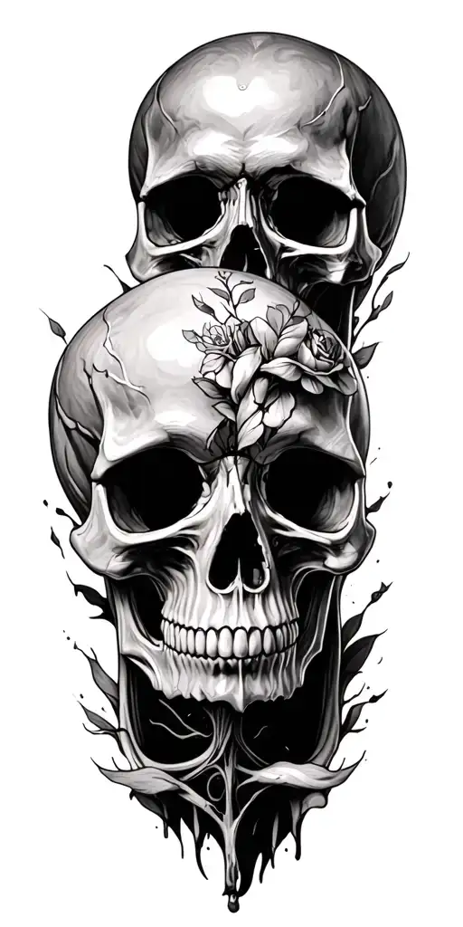 Skulls Soft Shading Incorporating Elements Forming