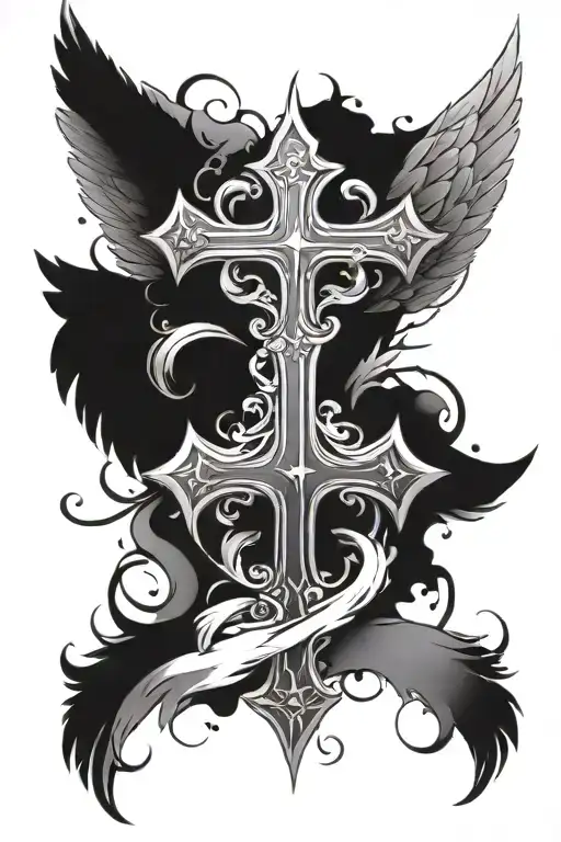 Cross With Wings