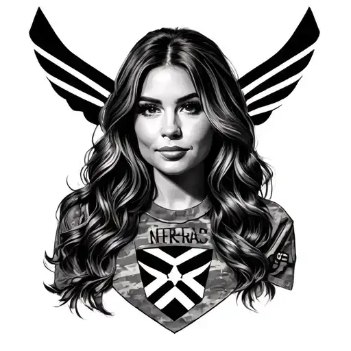 Jenna With Us Airforce Background