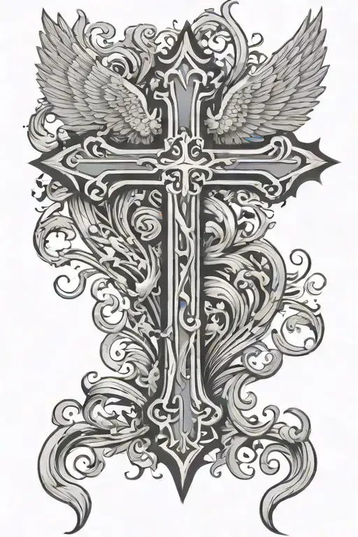 Cross With Wings