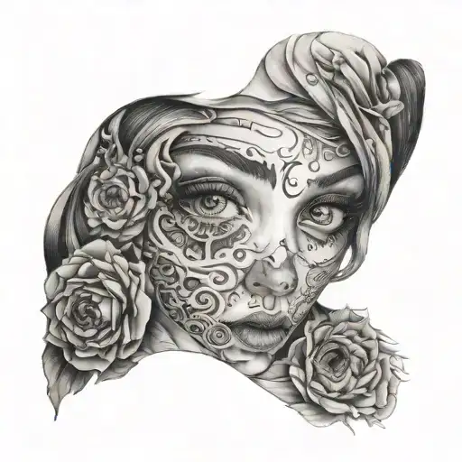 Eyes And Girls Chest Portion Showing Pain Caused