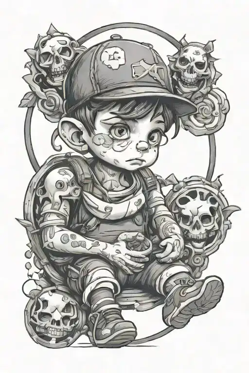 Manly Tattoo About A Childhood With Anxiety