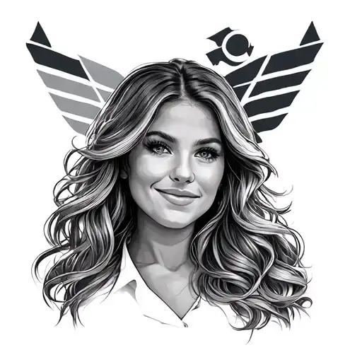 Jenna With Us Airforce Background