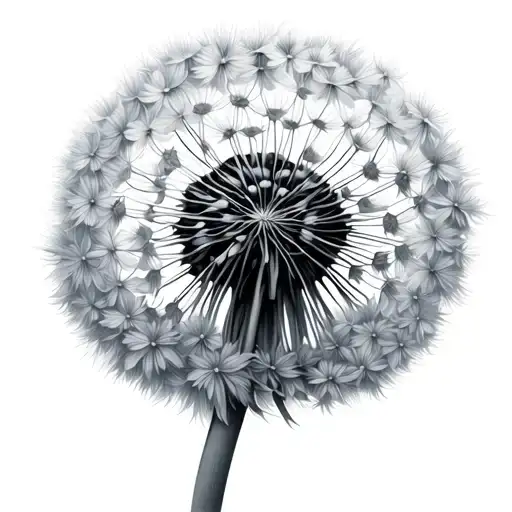 Dandelion With Dcccxxxi As The Stem Growing