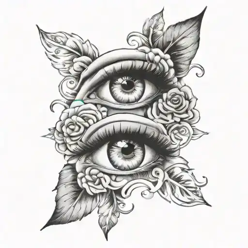 Eyes And Girls Chest Piece