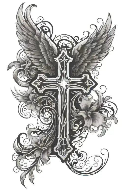 Cross With Wings