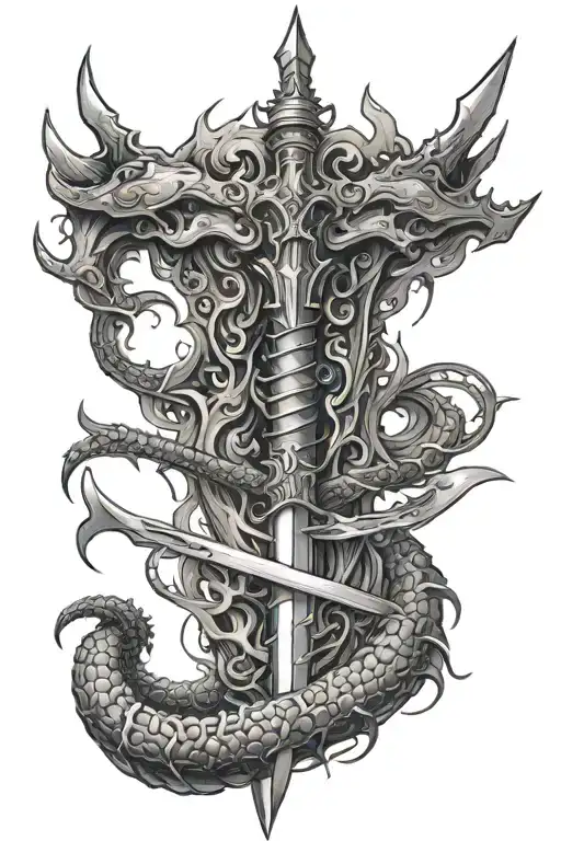 Revelation Of The Flaming Sword Wrapped In Centipede