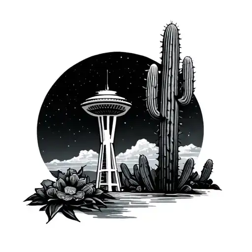 Combine A Cactus And The Space Needle