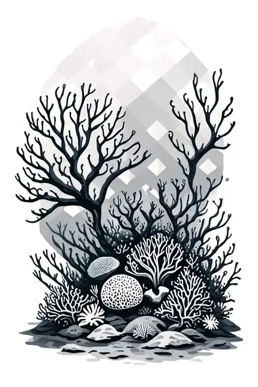 Geometric Coral Reef Scene