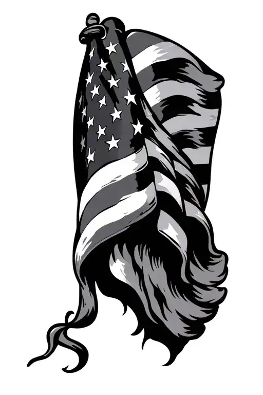 Usa Flag With In God We Trust