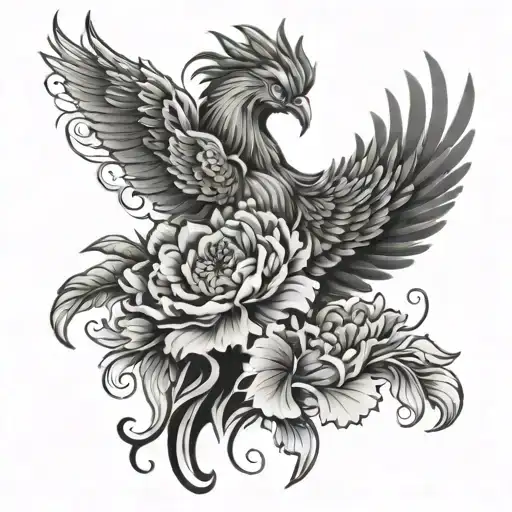 Phoenix And Carnation Flowers