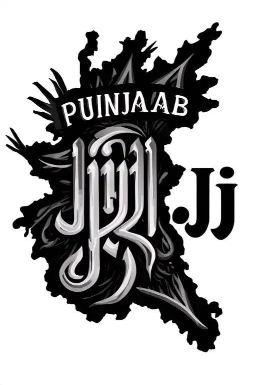Punjab Map With Punjabj Letters