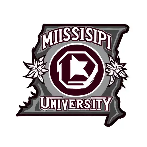 Mississippi Outline With Mississippi State University Themes Inside