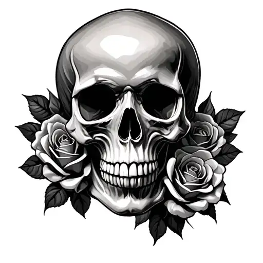 Skull And Roses Wrapped