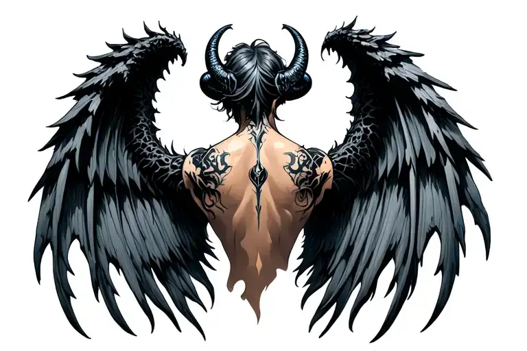 Devil Wings Biomechanical Back
