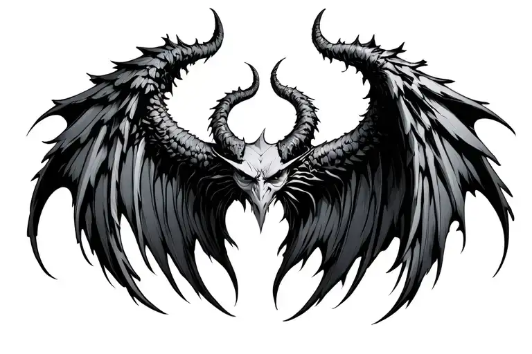 Devil Wings Only Biomechanical Back