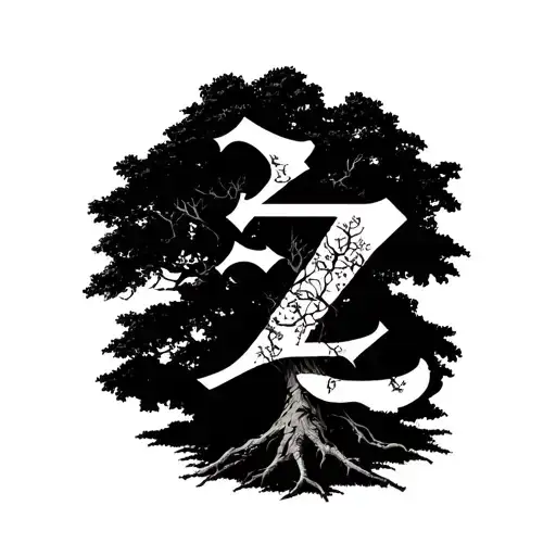 Linden Tree With A Z Character