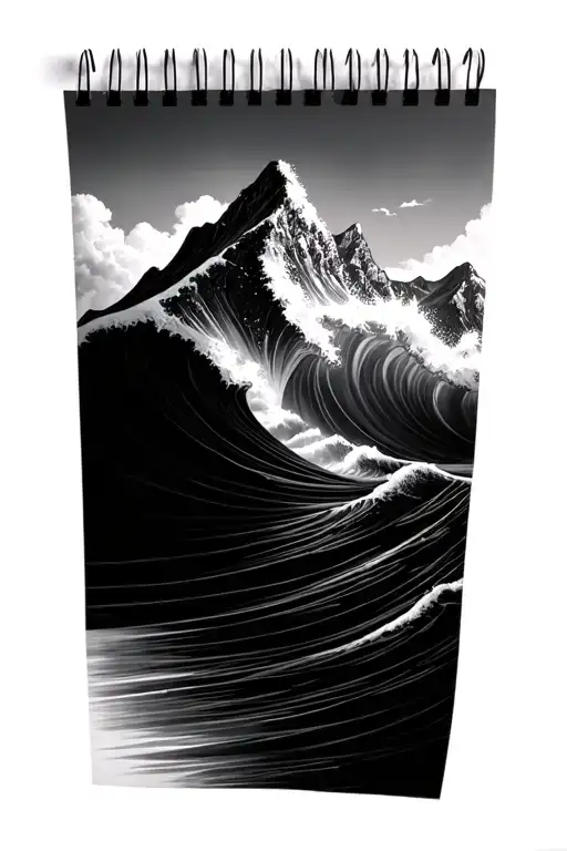 Mountain And Sea Wave