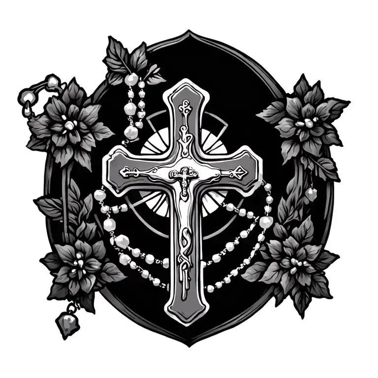Holy Rosary And Cross
