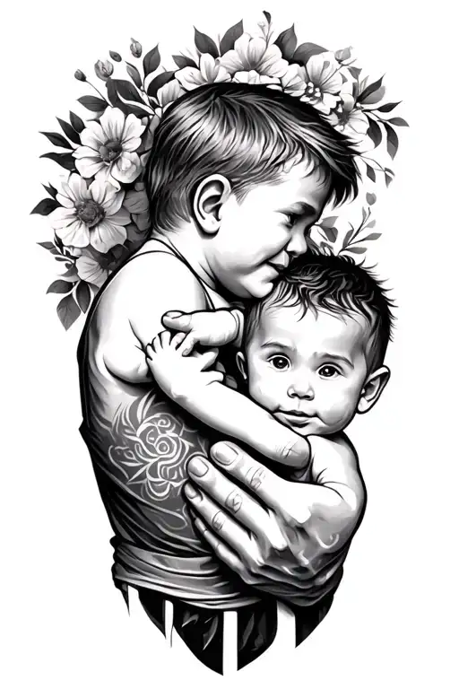 Man Holding Little Boy Hand Holding